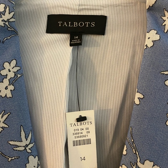 Talbots FLORAL JACQUARD BLAZER size 14 NWT. - Picture 3 of 3